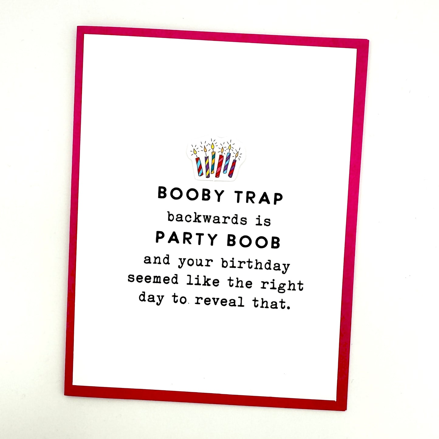 Booby Trap Party Boob birthday card