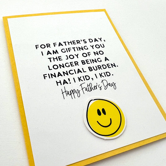 Financial Burden Father’s Day card