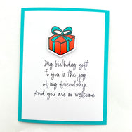 Birthday Gift Joy of Friendship card