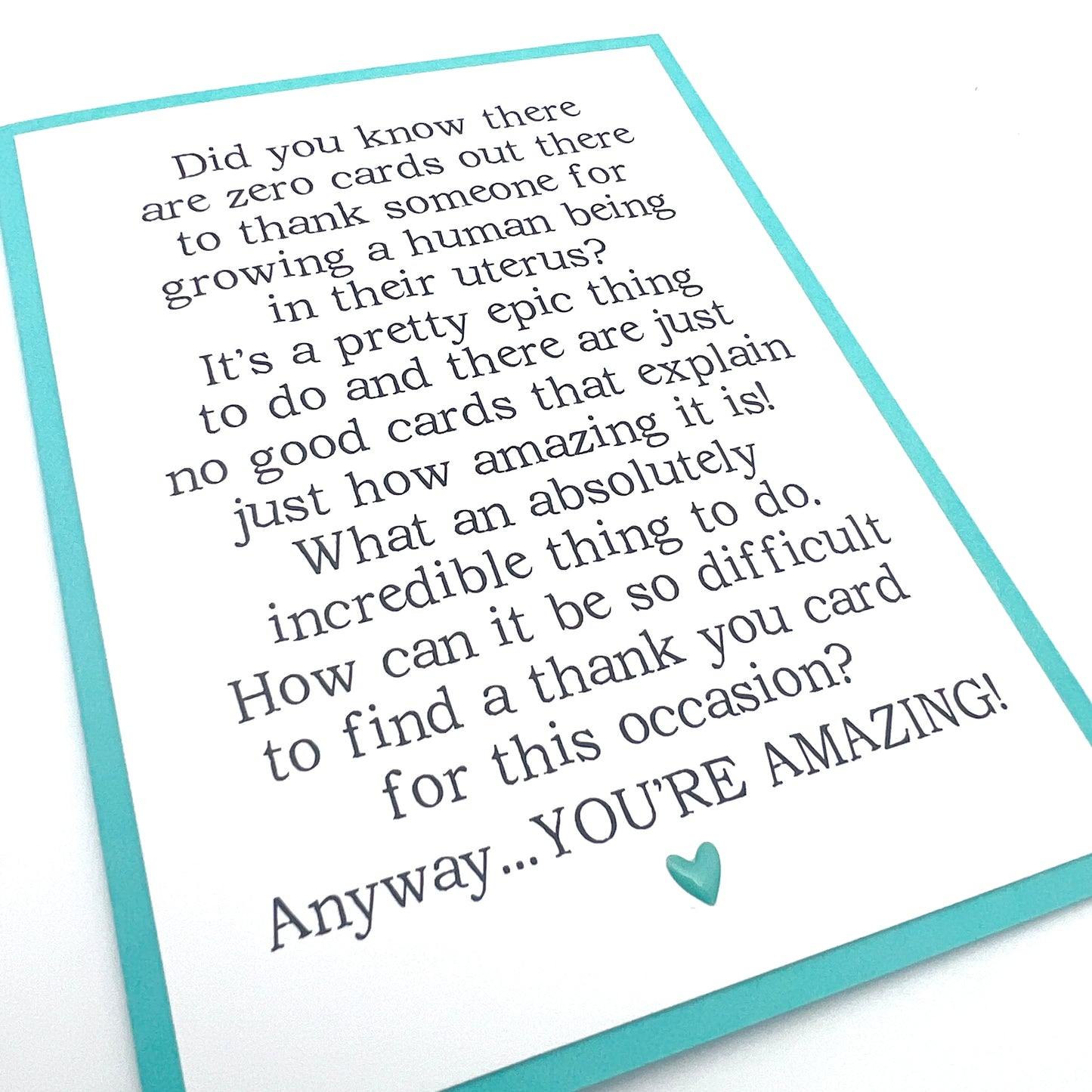 Baby Surrogate Thank You card