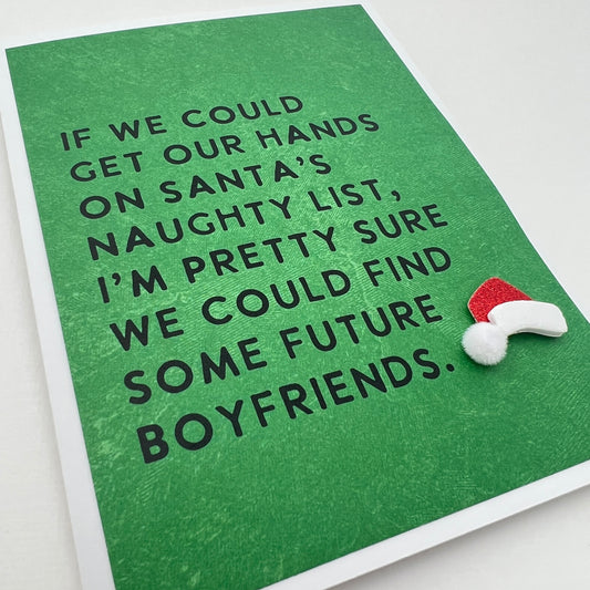 Naughty List Future Boyfriends Christmas card