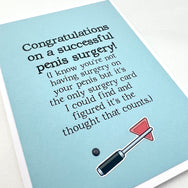 Get Well Penis Surgery card