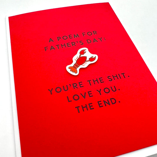 Father’s Day Poem You’re the Shit card