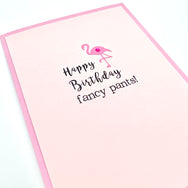 Birthday Fancy Pants Flamingo card
