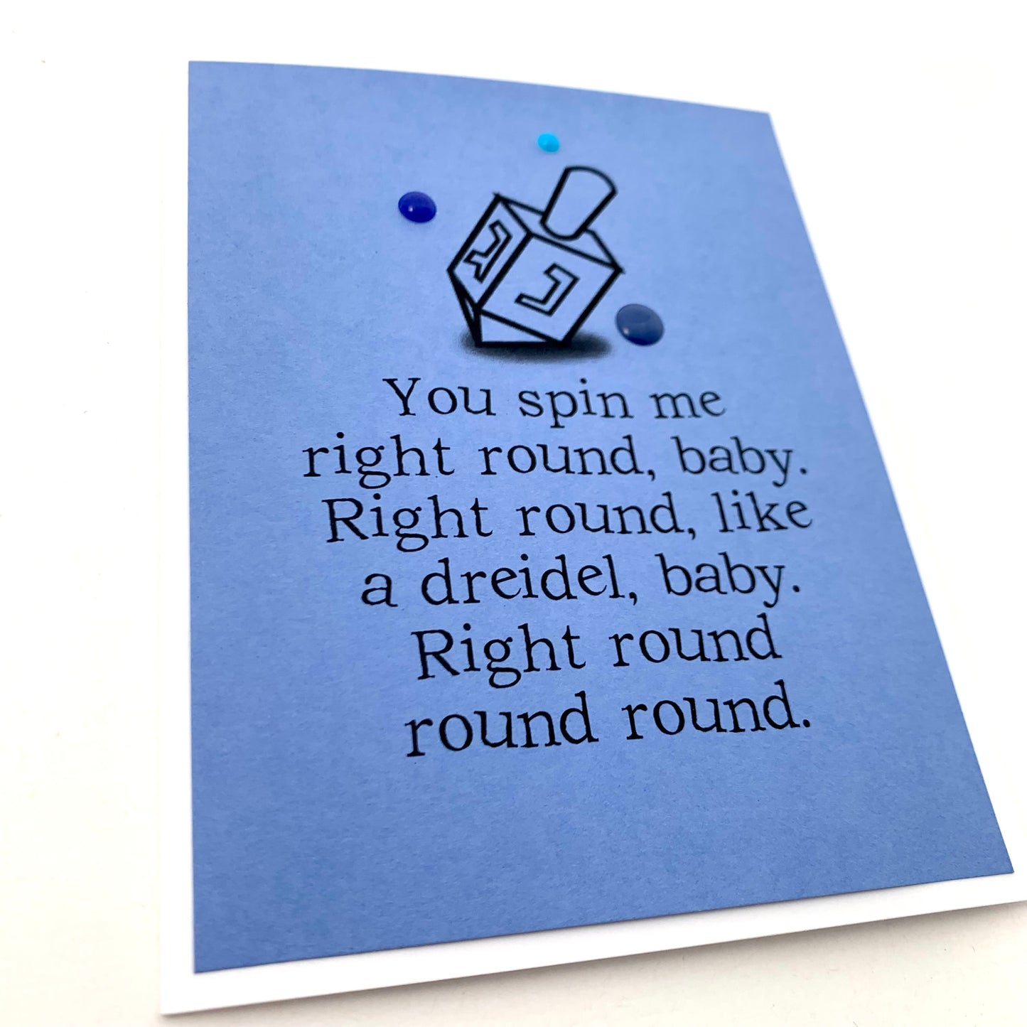 Hanukkah Dreidel Right Round card