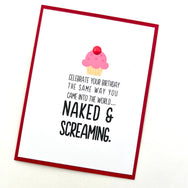Birthday Naked and Screaming card