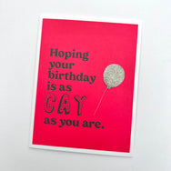 Birthday as Gay as You card