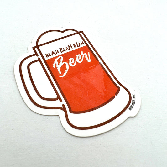 Blah Blah Blah Beer vinyl sticker