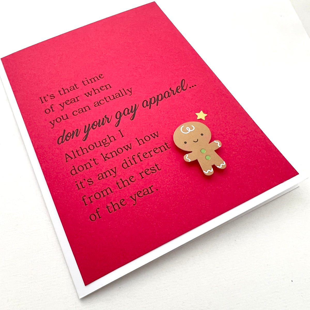 Holiday Gay Apparel card