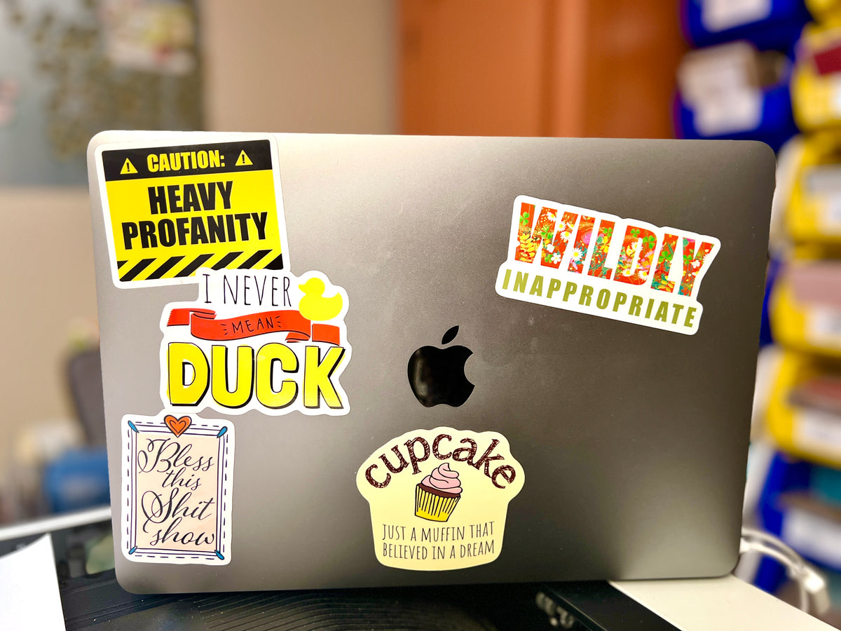 Vinyl Sticker Wildly Inappropriate
