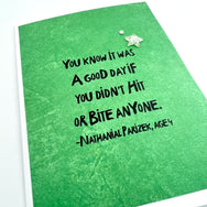 Teacher You Didn’t Hit or Bite Anyone card