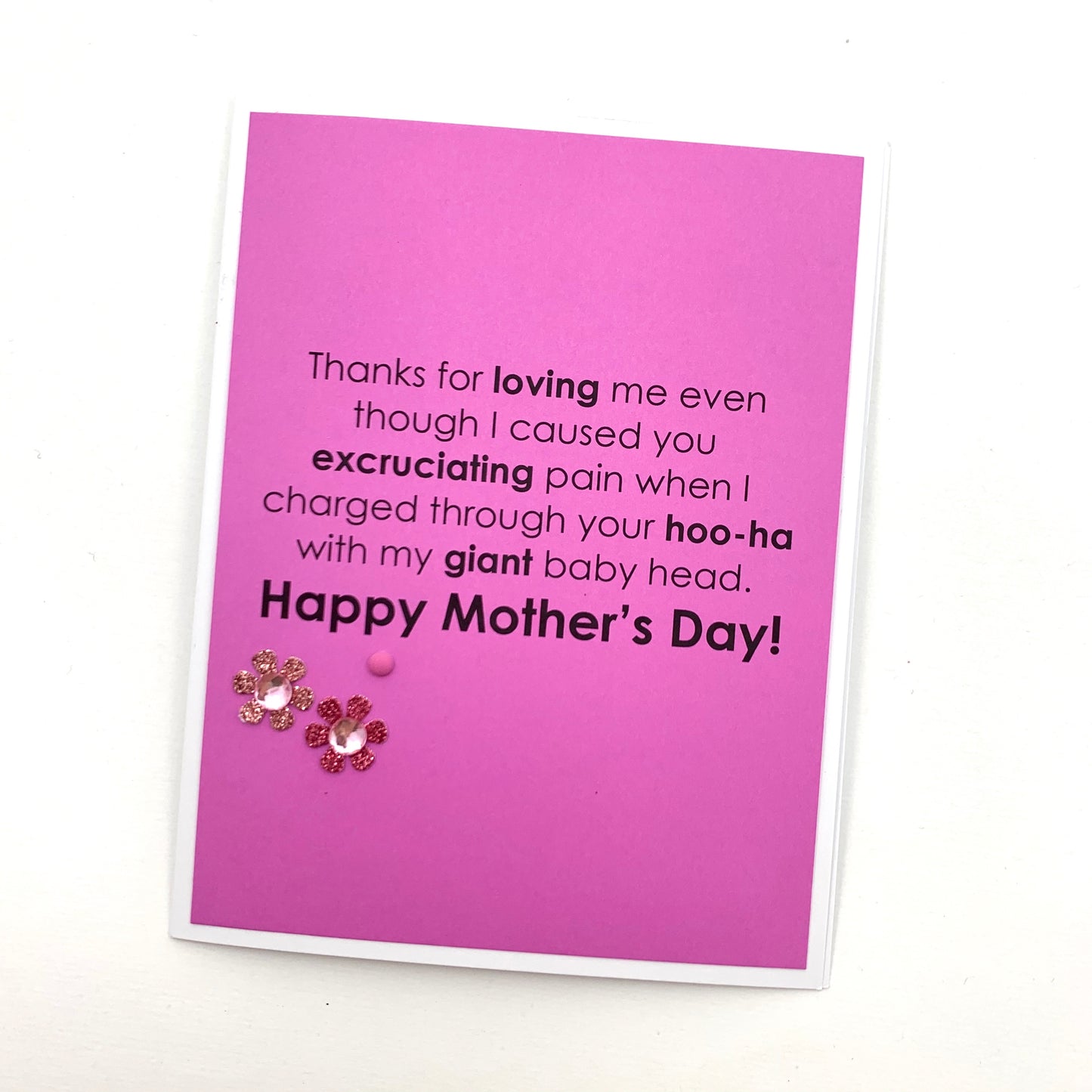 Mother's Day Giant Baby Head Hoo-Ha card