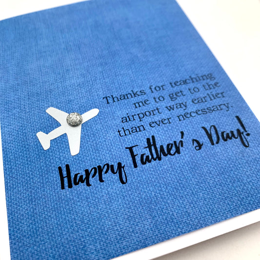 Father’s Day Plane Airport Earlier than Necessary card