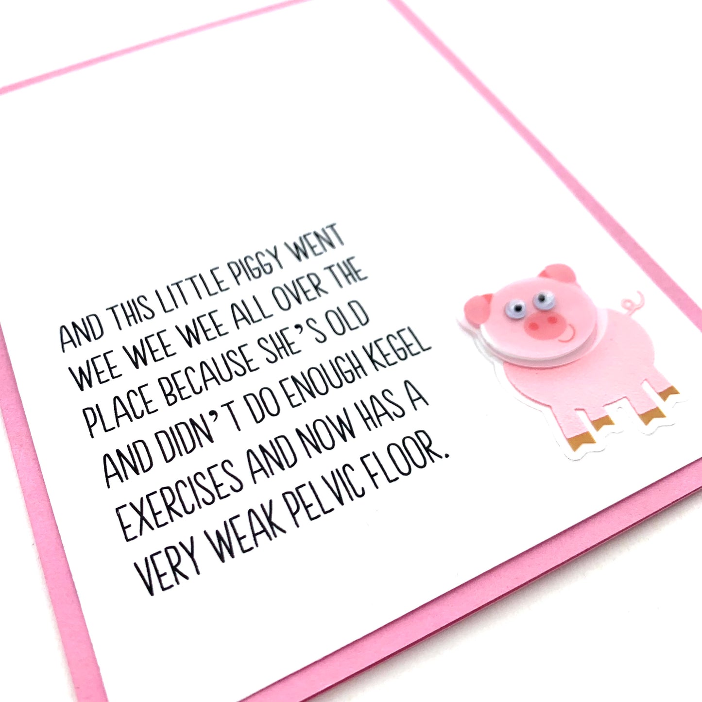 Piggy Went Wee Wee Kegel card