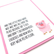 Funny Piggy Went Wee Wee Kegel Exercises card