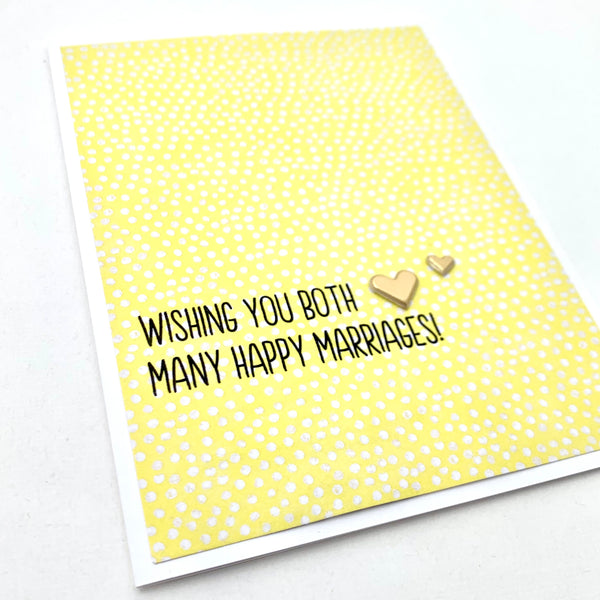 Wedding  Wishing You Both Many Happy Marriages card